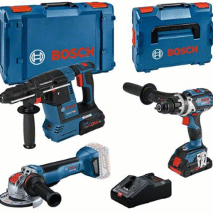 Bosch Blå 3-delars komboset | GSR 18V-110C + GWX 18V-10 P + GBH 18V-26F + 1x 4,0 Ah + 1x 8 Ah