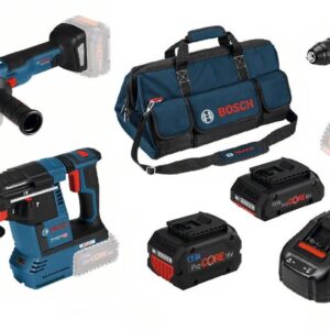 Bosch Blå 3 Toolkit | combiset 18V | GSR 18 V-28 + GWS 18 V-10 + GBH 18 V-26 | 4.0Ah + 8.0Ah