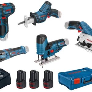Bosch Blå 5 TOOLKIT GSR 12V-15 + GST 12V-70 + GOP 12V-28 + GKS 12V-26 + GSA 12V-14