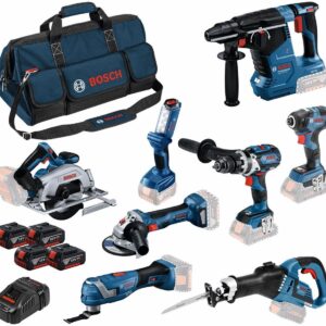 Bosch Blå 8 Toolkit 18V | Combopack 4 x 5.0Ah + lader