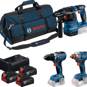 Bosch Blå Verktygspaket 18V GSR 18V-65 + GDX 18V-285 + GBH 18V-22 | 3x GBA 18V 5.0Ah + laddare