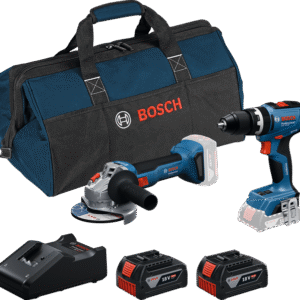 Bosch Blå Batteriverktygssats Kombipaket 18 V GSR 18V-45 + GBH 18V-22 | 44-delars set | 2x GBA 18V 4,0 Ah + Laddare GAL 18V-40