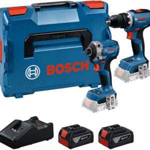 Bosch Blå Batteriverktygssats Kombipaket 18 V GSR 18V-65, GDR 18V-215 | 2x GBA 18V 5,0Ah + Laddare GAL 18V-40