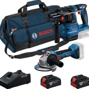 Bosch Blå Batteriverktygssats Kombipaket 18 V GWS 18V-8 + GBH 18V-22 | 2x GBA 18V 4,0 Ah + Laddare GAL 18V-40