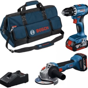 Bosch Blå Combiset 18V-set med 2 maskiner | GSR + GWS + 2 x 4,0 Ah