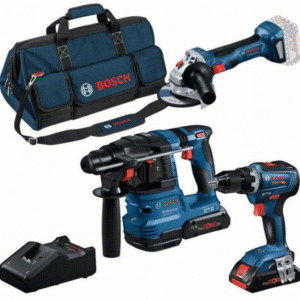 Bosch Blå | Combopack | GSR 18V-55 + GWS 18V-7 + GBH 18V-22 | 18V | 2 x 4.0Ah ProCORE + laddare