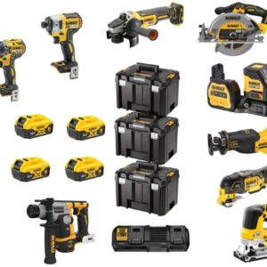 DeWalt DCK1012P4T-QW | 10-delat Combipack | XR 18 Volt | 5,0 Ah | Li-Ion | 4 batterier - DCK1012P4T-QW