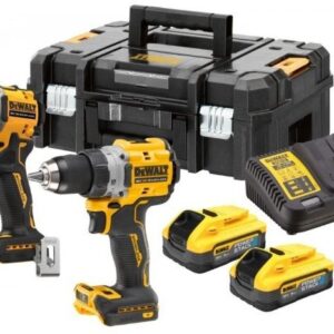 DeWalt DCK2051H2T-QW | 18V XR kompakt borstlöst dubbelkit DCD800 + DCF850 | 2x 5.0Ah batterier