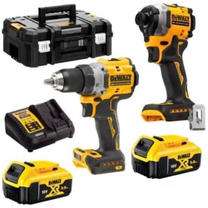 DeWALT DCK2051P2T - 18V XR borstlös tvillingkit DCD800 + DCF850 - 2x 5Ah