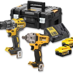 DeWalt DCK2077P2T | Combipack | 18V | 5,0Ah Li-ion | DCD791 borrmaskin/skruvdragare + DCF894 mutterdragare