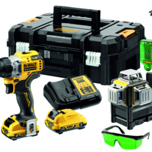 DeWalt DCK212D2T | Kombikit | Skruv-/borrmaskin DCD701 + Självnivellerande multilinj laser | 12V XR | 3x 360° | Grön | 2x2,0Ah