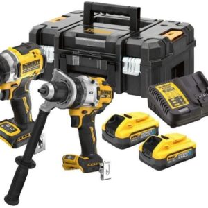 DeWALT DCK2200H2T - 18V XR Premium tvillingpaket: DCD1007 + DCF860 - 2 x 5Ah POWERSTACK i TSTAK
