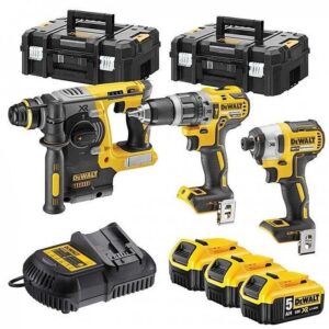 DeWalt DCK368P3T batteri-set | DCD796 + DCF887 och DCH273 i T-Stak väskor | 18v 5.0Ah Li-ion