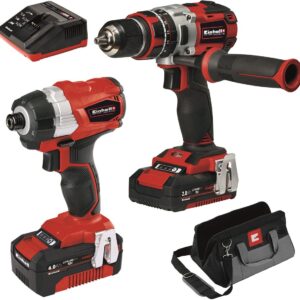 Einhell Kombipaket | TE-CD Batteridriven slagborr-/skruvdragare + TE-CI Batteridriven slagskruvdragare – 2 batterier