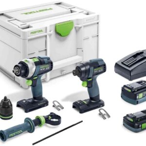 Festool Batteridriven slagskruvdragare och batteridriven borrskruvdragare-set TID 18 5,0/4,0-Set TPC 18/4