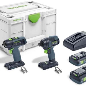 Festool TID 18 HPC 4,0-Set T18 Combiset | TID 18 Batteridriven slagskruvdragare + T18+3 Batteridriven borrskruvdragare | 18V