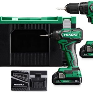 Hikoki KC18DDWGZ Combipack | DV18DD + WH18DD | 18 V | 2 x 2,0 Ah batteri + laddare