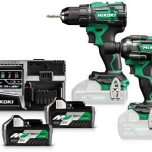 Hikoki KC18DEWJZ | Batteridrivet Combipack | DS18DE +WR18DE | 18 V | 2x MULTI VOLT-batterier + snabbladdare