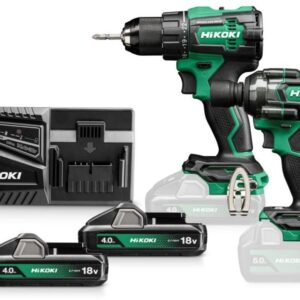 Hikoki KC18DEWLZ | Batteridrivet Combipack | DS18DE +WR18DE | 18 V | 2x 4,0 Ah batterier + laddare