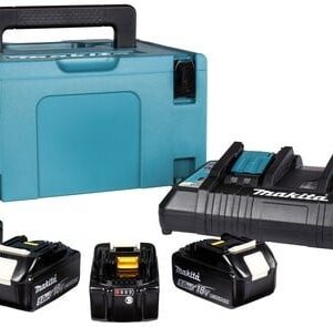 Makita Tillbehör 18V Li-Ion batteri startpaket 197626-8 (4x BL1850B 5.0Ah) + dubbelladdare
