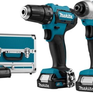 Makita CLX224SAX1 Kombikit – Batteriborrmaskin DF333 + Slagskruvdragare TD110 | 12V | 2 x 2,0Ah Li-Ion