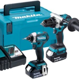 Makita DLX2412TJ | Kombipaket | DHP486 Batteridriven slagborrmaskin + DTD154 Batteridriven slagskruvdragare | Inkl. batteri och laddare