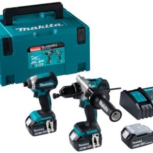 Makita DLX2418TJ Combiset för tyngre borr- och skruvarbeten | DHP486 och DTD153 | 3 x 5,0 Ah batterier