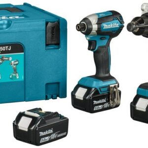 Makita DLX2550TJ 18V Kombipaket DHP492 (Slag)borr-/skruvdragare + DTD153 Slagskruvdragare (3x 5.0Ah batteri)