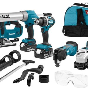 Makita DLX5040TX1 18 V Combipack för allroundarbeten 5,0 Ah batterier (2 st.)