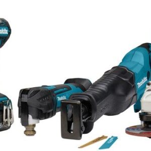 Makita DLX5068TX1 | 18 V Combiset | DDF484 | DTD156 | DGA504 | DJR186 | DTM51 | 5,0 Ah batterier (2 st.) | Bitset | Snabbladdare | Väska