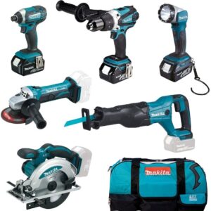 Makita DLX6046 - 6-delat kombipaket 18V Li-ion 3x 3.0Ah batterier