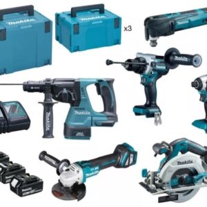 Makita DLX6114TJ | Comboset | DHR243 + DTD153 + DGA513 + DHS680 + DHP486 + DTM51