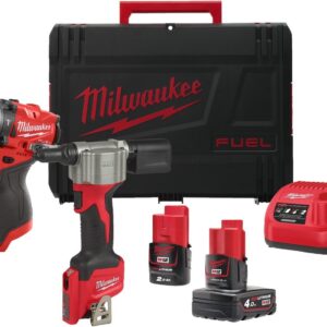Milwaukee M12 FPP2D2-422X | M12 FUEL powerpack (M12 FPD2, M12 BPRT, 1 x M12 B2 batteri, 1 x M12 B4 batteri, 1 x C12C laddare, 1 x HD Box)
