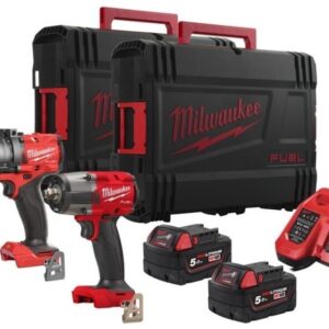 Milwaukee M18 FPP2F3-502X M18 FUEL powerpack 2-kit (M18FPD3, FMTIW2F12, 2 x 5,0Ah)