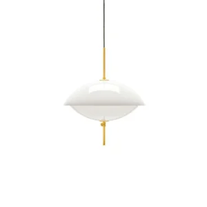 Clam Hanglamp Ø440 Opal/Brass - Fritz Hansen
