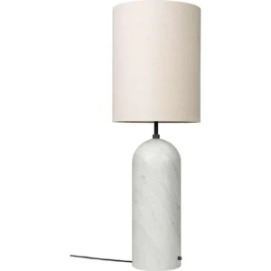 Gravity XL High Vloerlamp White Marble/Canvas - GUBI