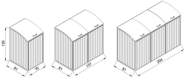Lark RVS Ombouw | 3 Containers - Bild 4