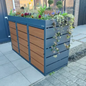Green Plant Eiken Ombouw Antracietgrijs / houtlook | 3 Containers