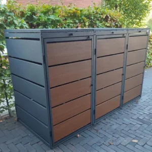 Kuba Store Ombouw antraciet met Eiken Hout | 3 Containers
