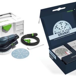 Festool 578185 ETS EC 150/3 GR-Set P Excenterslipmaskin + STF D150/48 GR-Set P Granat slippappersset