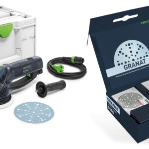 Festool 578181 RO150 FEQ GR-Set P Rotex Allround Excenterslipmaskin + STF D150/48 GR-Set P Granat slippappersset